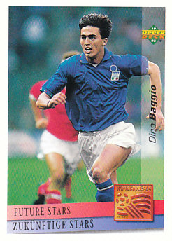 Dino Baggio Italy Upper Deck World Cup 1994 Preview Eng/Ger Future Stars #148